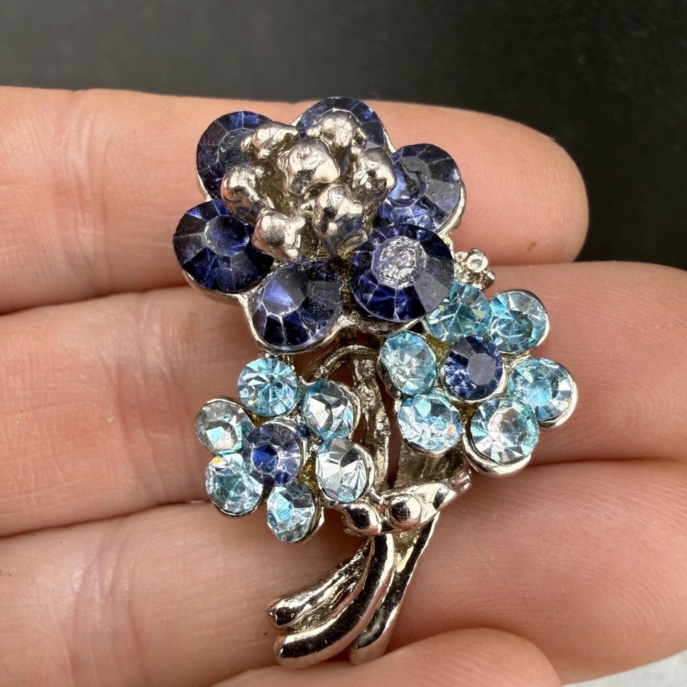 Vintage Brooch Lot Bird Flower Dog Leaf Heart - Picture 6 of 12